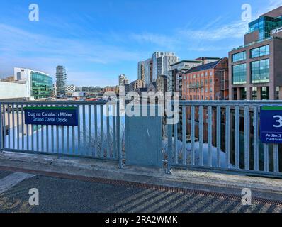 Revitalization of the Grand Canal Dock area of Dublin Stock Photo