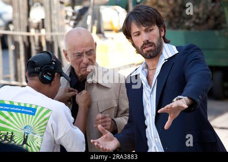 (L-r) ALAN ARKIN and director BEN AFFLECK on the set of “ARGO,” a presentation of Warner Bros. Pictures in association with GK Films, to be distributed by Warner Bros. Pictures. Credit: PictureLux/The Hollywood Archive/Alamy Live News Stock Photo