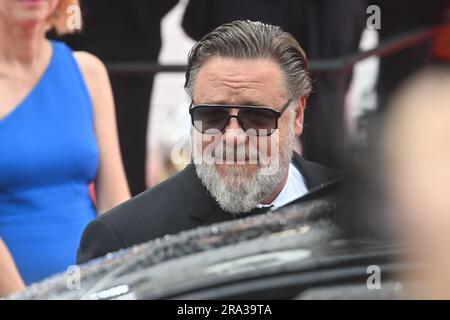 Karlovy Vary, Czech Republic. 30th June, 2023. Actor Russell Crowe arrives at the opening of the 57th Karlovy Vary International Film Festival (KVIFF), on June 30, 2023, in Karlovy Vary, Czech Republic. Credit: Slavomir Kubes/CTK Photo/Alamy Live News Stock Photo