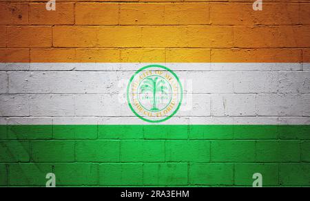 Flag of Florida painted on a cinder block wall Stock Photo - Alamy