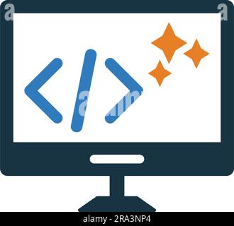 Clean Code icon. Fully editable vector EPS use for printed materials and infographics, web or any kind of design project. Stock Vector