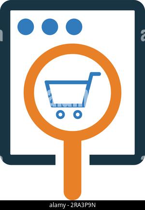 Online Shopping Icon. Flat style vector EPS use in infographics,web design, presentations and on printed materials. Stock Vector