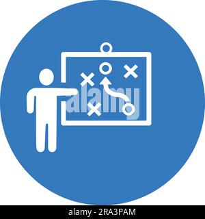 Presenting Tactics icon. Flat style vector EPS use in infographics,web design, presentations and on printed materials. Stock Vector