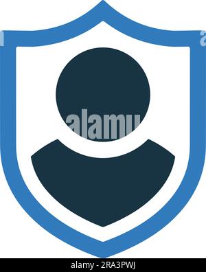 User Protection icon.. Fully editable vector EPS use for printed materials and infographics, web or any kind of design project. Stock Vector
