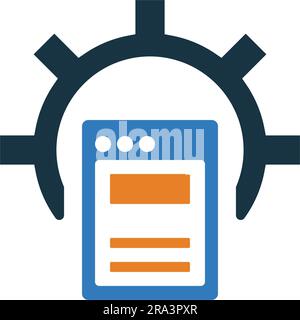 Website Optimization icon. Fully editable vector EPS use for printed materials and infographics, web or any kind of design project. Stock Vector
