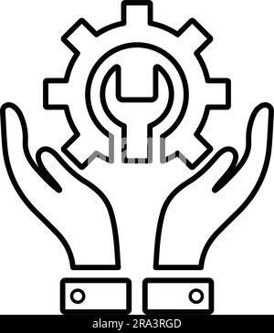 Tech Support icon.. Fully editable vector EPS use for printed materials ...