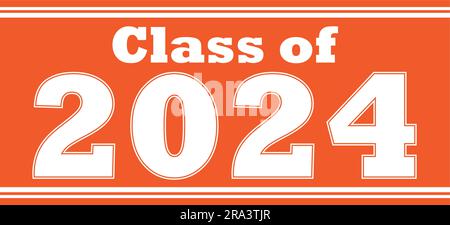 class of banner orange 2023 Stock Vector