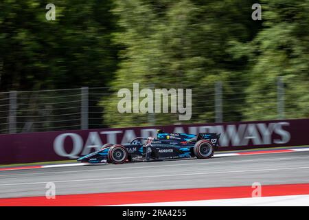 12 LECLERC Arthur (mco), DAMS, Dallara F2, action during the 7th round of the 2023 FIA Formula 2 Championship from June 30 to July 2, 2023 on the Red Bull Ring, in Spielberg, Austria Stock Photo