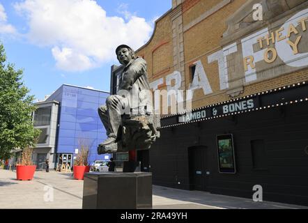 The Theatre Royal Stratford East, in the London Borough of Newham, home to the Theatre Workshop company, associated with director Joan Littlewood. Stock Photo