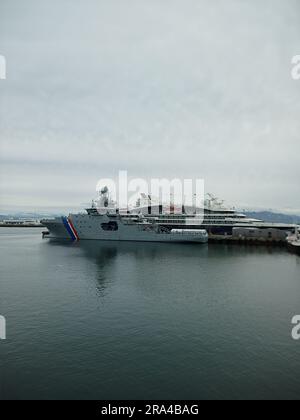 reyjavik port,reyjavik cruise terminal,ships in reyjavik,tugboats,iceland,reyjavik iceland Stock Photo
