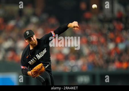 Baltimore Orioles relief pitcher Bruce Zimmermann throws a pitch