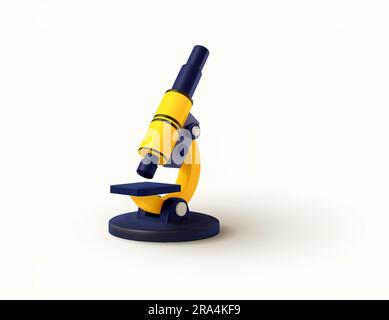https://www.shutterstock.com/image-vector/3d-microscope-minimal-style-isolated-on-2321620027. Vector illustration Stock Vector
