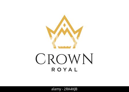initial logo letter M with crown vector symbol illustration design Stock Vector