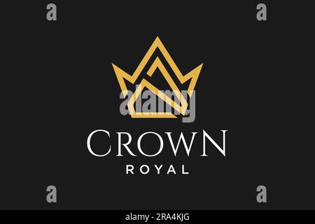 initial logo letter N with crown vector symbol illustration design Stock Vector