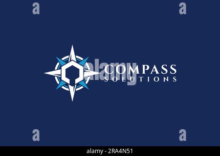 Letter N logo icon compass design template elements. Minimalist and modern vector illustration design suitable for business Stock Vector