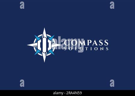 Letter I logo icon compass design template elements. Minimalist and modern vector illustration design suitable for business Stock Vector