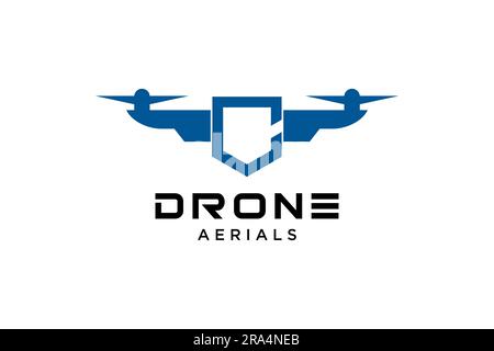 Letter C Drone logo design template. Photography drone icon vector. Creative design. Stock Vector