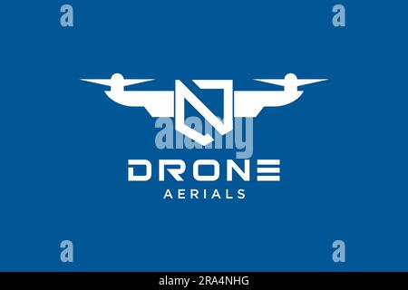 Letter N Drone logo design template. Photography drone icon vector. Creative design. Stock Vector