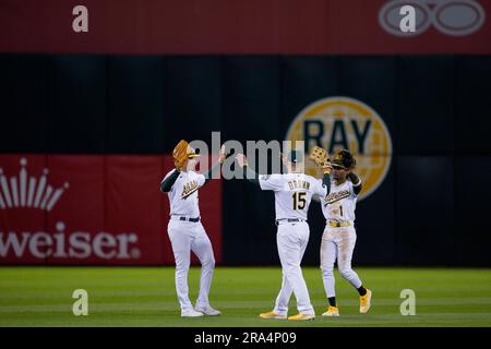 Oakland Athletics' JJ Bleday during a baseball game against the Texas  Rangers in Oakland, Calif., Monday, Aug. 7, 2023. (AP Photo/Jeff Chiu Stock  Photo - Alamy