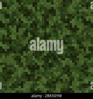 Camouflage pattern background. Classic clothing style masking camo repeat print Stock Vector