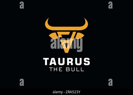 Letter D logo, Bull logo,head bull logo, monogram Logo Design Template Stock Vector