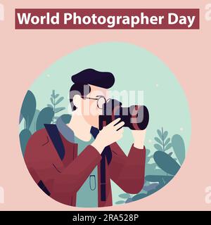 World photography day vector illustration Stock Vector