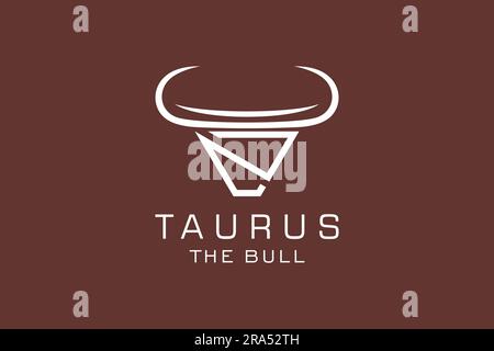 Letter N logo, Bull logo,head bull logo, monogram Logo Design Template Stock Vector