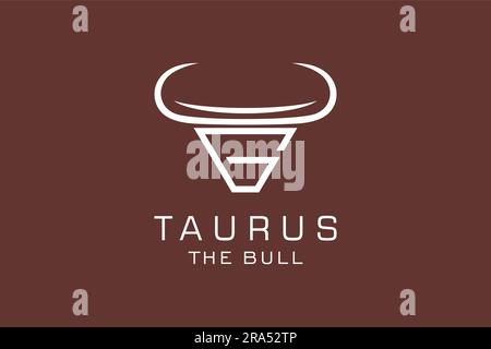 Letter G logo, Bull logo,head bull logo, monogram Logo Design Template Stock Vector