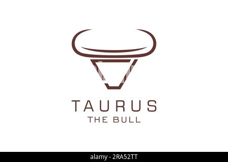 Letter J logo, Bull logo,head bull logo, monogram Logo Design Template Stock Vector