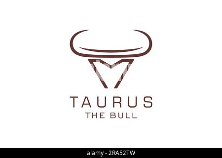 Letter M logo, Bull logo,head bull logo, monogram Logo Design Template Stock Vector