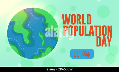 World Population Day 11th July. Population Concept poster design vector illustration. Stock Vector