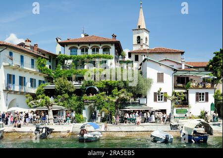 Isola Bella, Stresa, Italy, Borromeo Palace with baroque Borromean palace on Isola Bella. Stock Photo