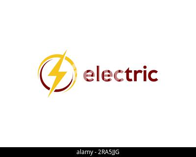 Flash Thunderbolt Energy Power Logo design vector template. Fast speed electricity battery Logotype concept icon Stock Vector