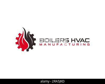 HVAC logo design, heating ventilation and air conditioning, HVAC logo pack template collection Stock Vector