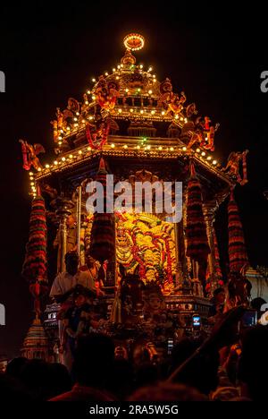 Decorated Chariot during the Karthigai Karthiga Deepam Festival in ...