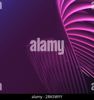 Beautiful purple pink abstract magical energy electric spiral twisted cosmic fire lattices of lines, stripes, sticks, rods of brilliant glowing on a p Stock Vector
