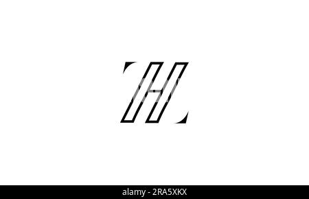 ZH, HZ, Abstract Letters Logo Monogram Stock Vector