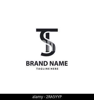 initial letter TS logo design Stock Vector