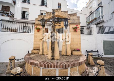 Holy Week Monument (Monumento a la Semana Santa) - Arcos de la Frontera, Cadiz, Spain Stock Photo