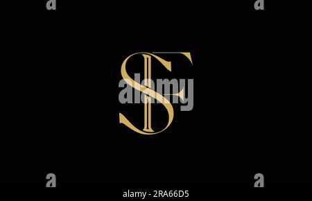 SF, FS, Abstract Letters Logo Monogram Stock Vector
