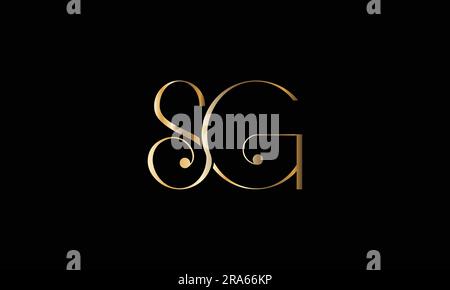 SG, GS, Abstract Letters Logo Monogram Stock Vector