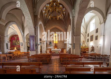 La Magdalena Church Interior with altar and nave  - Jaen, Spain Stock Photo