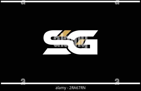 SG, GS, Abstract Letters Logo Monogram Stock Vector