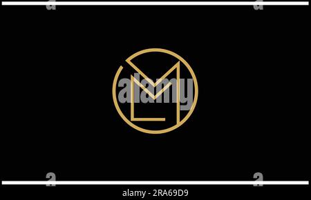 L, LM, Abstract Letters Logo Monogram Stock Vector
