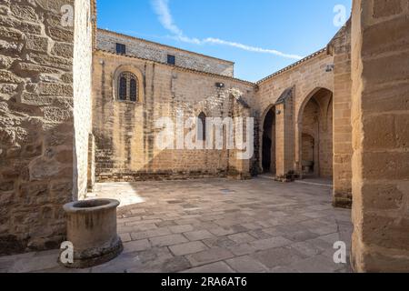 Cloisters of Basilica de Santa Maria de los Reales Alcazares - Ubeda, Jaen, Spain Stock Photo