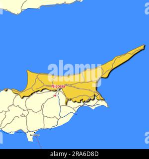map of europe with northern cyprus Stock Photo - Alamy