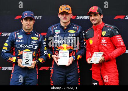 SPIELBERG, AUSTRIA, 2 JULY 2023: Second row: (L-R) Oliver MINTZLAFF ...