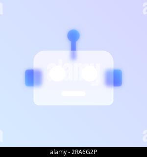 artificial intellegence glass morphism Stock Vector