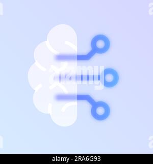 artificial intellegence glass morphism Stock Vector