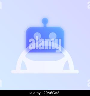 artificial intellegence glass morphism Stock Vector